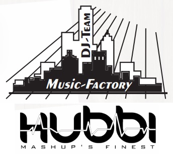 Gemeinsames Logo der Acts MusicFactory mit Hubbi